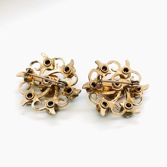 Vintage Opal Rhinestone Scatter pin Brooch Set - Picture 4 of 11